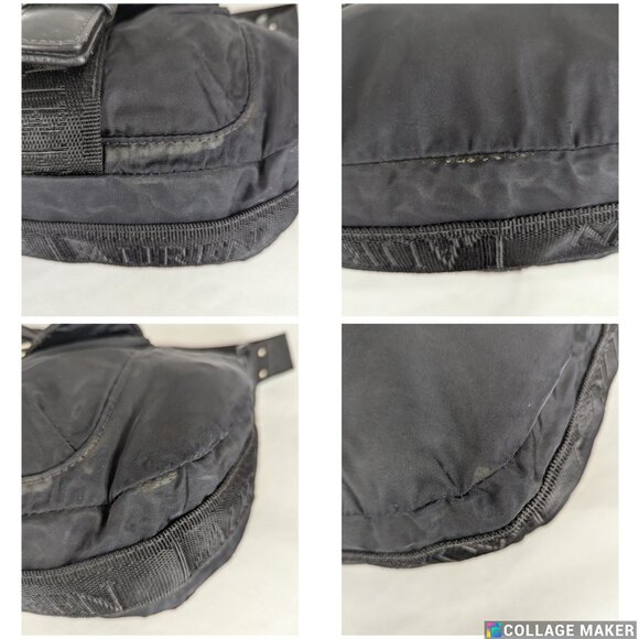 Lauren Ralph Lauren Nylon Handbag Purse Satchel Black Zippered Pockets Bag - Picture 8 of 9